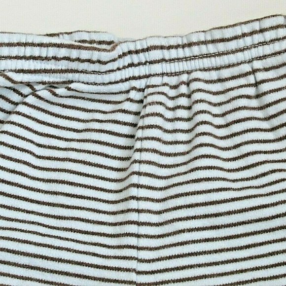 Carters Child of Mine Sweatpants Boy Size 3-6M Blue Brown Stripe Elastic Joggers - Picture 2 of 3